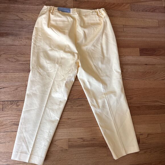 Talbots High Waist Hampshire Ankle Pants Womens 18W Petite Yellow Stretch New - Picture 8 of 9